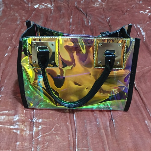 See-thru Multicolor Holographic Purse Brand New - Picture 6 of 11